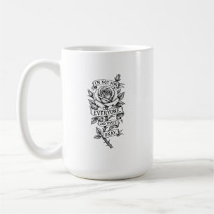 Vintage Rose Engraving Botanical Statement Graphic Coffee Mug