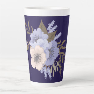 Vintage Rose Floral Art Retro Botanical Flowers Latte Mug