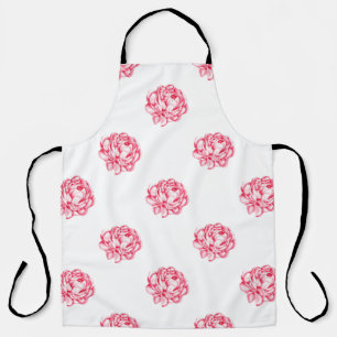 Vintage Rose Floral Curtains Apron