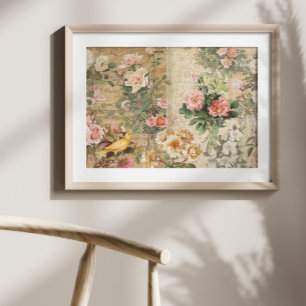 Vintage Rose Floral Ephemera French Decoupage Tissue Paper