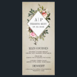 Vintage Rose Floral Greenery Wedding Menu Cards<br><div class="desc">Vintage Rose Floral Greenery Wedding Menu Cards - feature a beautiful vintage background with a modern text box overlaying various greenery springs and leaves. The design also features pink and other coloured roses. This design is fitting for any season -- spring, summer, fall or even winter. View the full collection...</div>