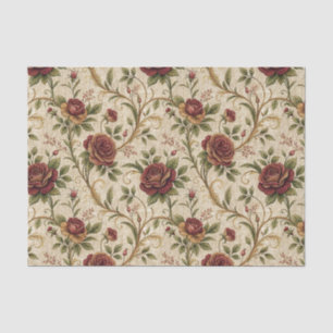Vintage Rose Floral Pattern - Flower Design Art Tissue Paper