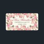 Vintage rose floral personalised address labels<br><div class="desc">Cottage chic vintage rose floral personalised address labels with roses.</div>