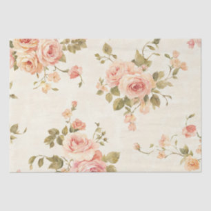 Vintage Rose Floral Tissue Paper