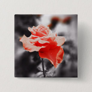Vintage Rose Flowers #2 15 Cm Square Badge