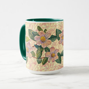 Vintage Rose Flowers Art Mug Cup