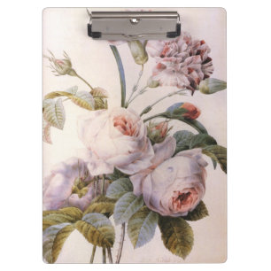 Vintage rose flowers by P.J. Redoute Clipboard