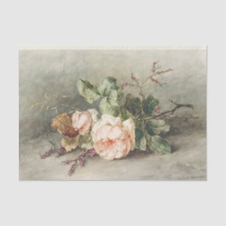 Vintage Rose Flowers Flower Still Life Roses Tissue Paper