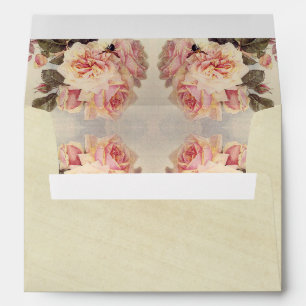Vintage Rose Flowers Rice Paper Envelope