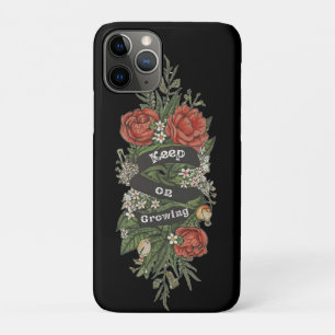 Vintage Rose Flowers with Quote Design iPhone 11 Pro Case