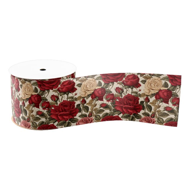 Vintage Rose Garden Grosgrain Ribbon (Spool)