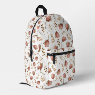 Vintage Rose Garden Printed Backpack