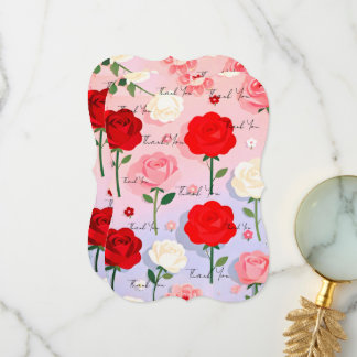 Vintage Rose Garden - Wrapping Paper Thank You Card