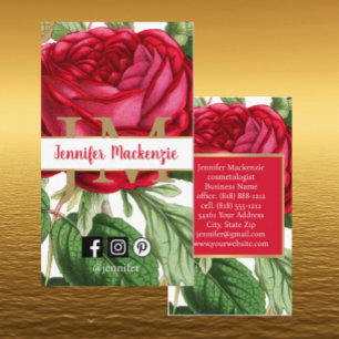 Vintage Rose Gold Pretty Pink Business Card