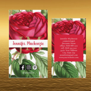 Vintage Rose Gold Pretty Pink Business Card