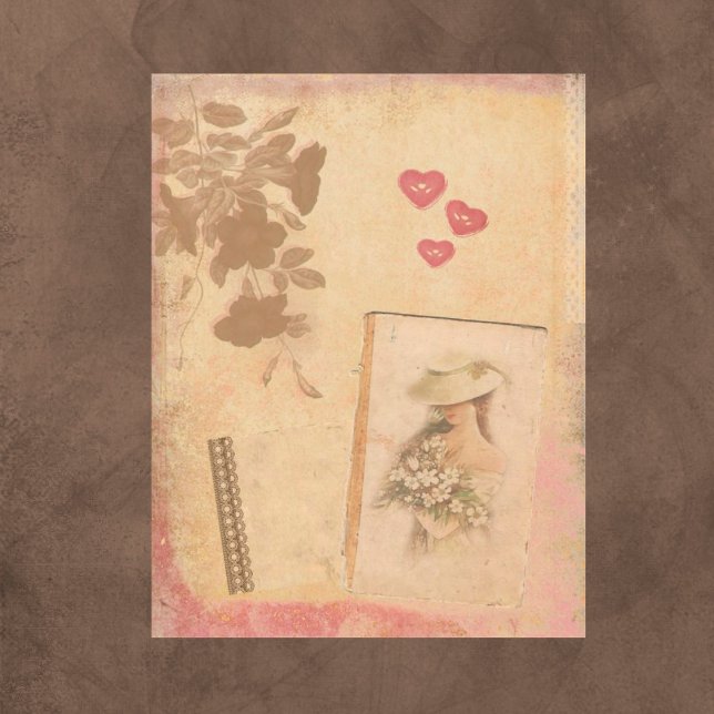 Vintage Rose Gold Scrapbook Paper (Creator Uploaded)