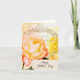 Vintage rose holiday card