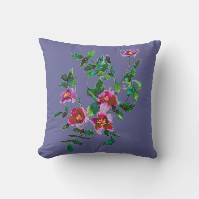 Vintage Rose - lavender Cushion (Front)