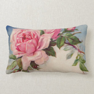 Vintage Rose Lumbar Pillow 13" x 21"