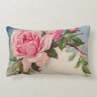Vintage Rose Lumbar Pillow 13" x 21"
