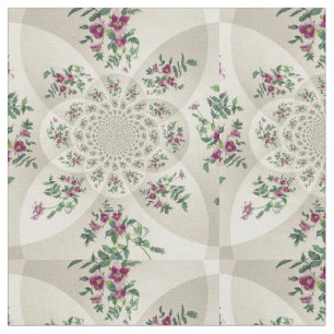 Vintage Rose Mandala Fabric