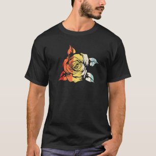 Vintage Rose Modern Garden Gardener Retro Rose T-Shirt