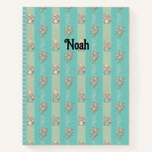 Vintage Rose Pattern - Custom Notebook