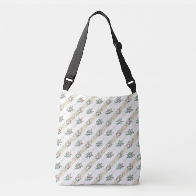 Vintage Rose Pattern - Tapestry Crossbody Bag (Front)