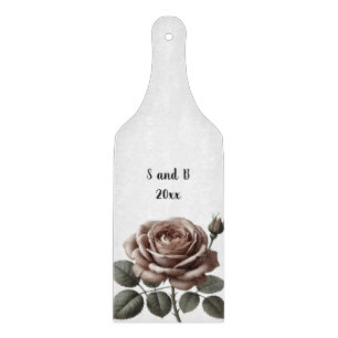 Vintage Rose Personalised  Cutting Board