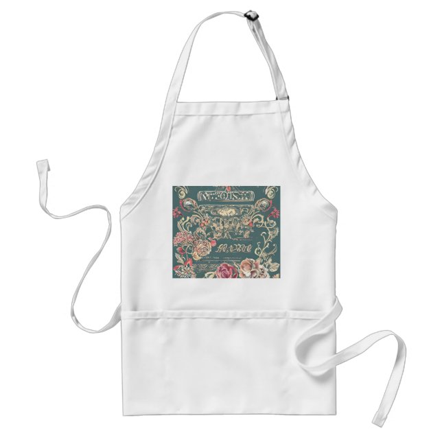 Vintage Rose Pocket Apron (Front)