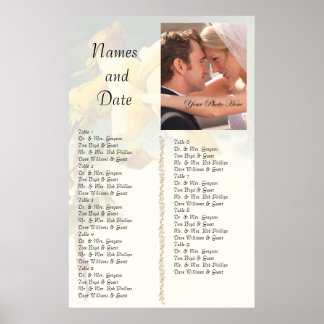 Vintage Rose Reception Seating Chart