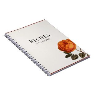 Vintage Rose Recipe Notebook