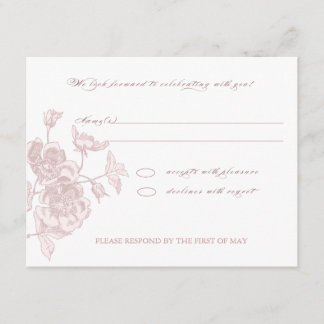 Vintage Rose RSVP Card