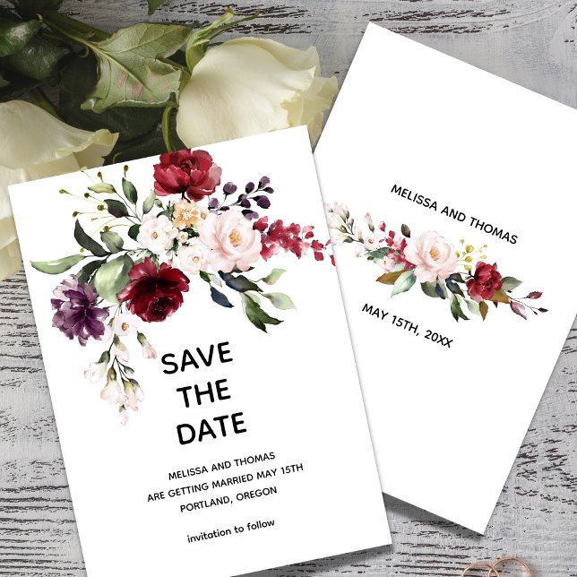 Vintage Rose Save The Date Announcement (Creator Uploaded)