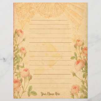  Vintage Rose Stationery 