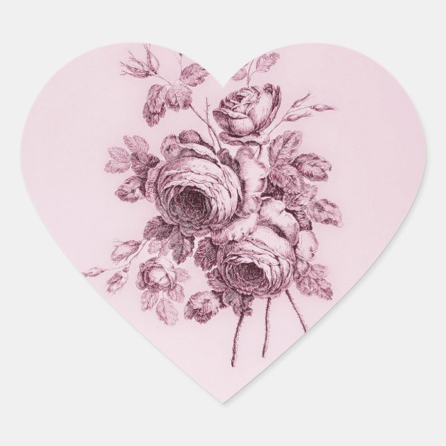 Vintage Rose Sticker (Front)