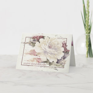 vintage rose tapestry pattern in frame card