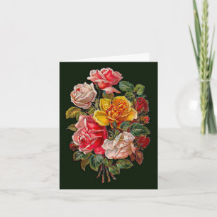 Vintage Rose Valentine Card