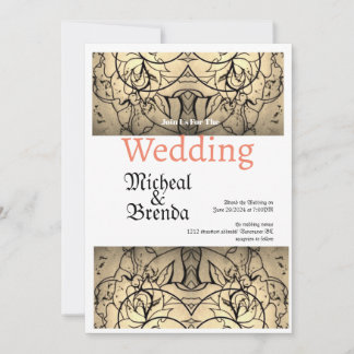 Vintage Rose Wedding Invitation