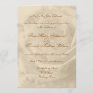 Vintage Rose Wedding Invitations