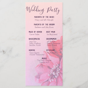Vintage Rose Wedding Program