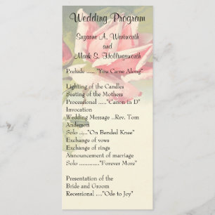 Vintage Rose Wedding Programs