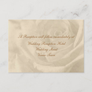 Vintage Rose Wedding Reception Enclosure Card