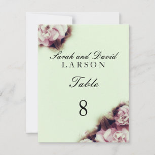 Vintage Rose Wedding Table Cards
