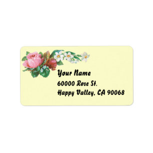 Vintage Rosebud Address Labels