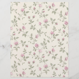 Vintage Rosebud Ivory Arts & Craft Scrapbook Paper