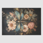 Vintage Roses and Dragonfly Decoupage Tissue Paper<br><div class="desc">Beautiful vintage blue and pink roses and dragonfly.  Perfect to decoupage furniture,  arts,  crafts,  gift giving,  scrapbooking and more!</div>