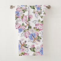 Vintage Roses and Hydrangea Flowers Nature