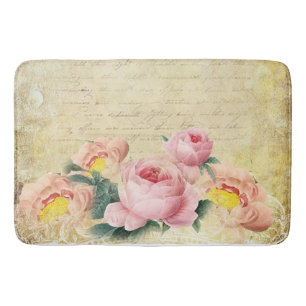 Vintage Roses Bath Mat