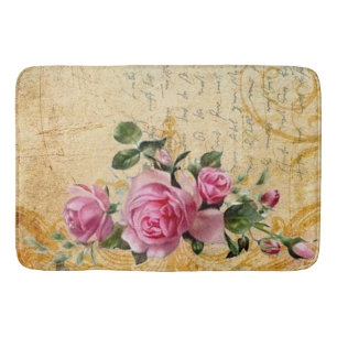 Vintage Roses Bath Mat